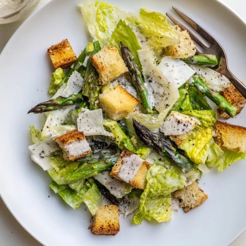Roasted Asparagus Caesar Salad