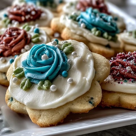 spring cookies flower shortbread