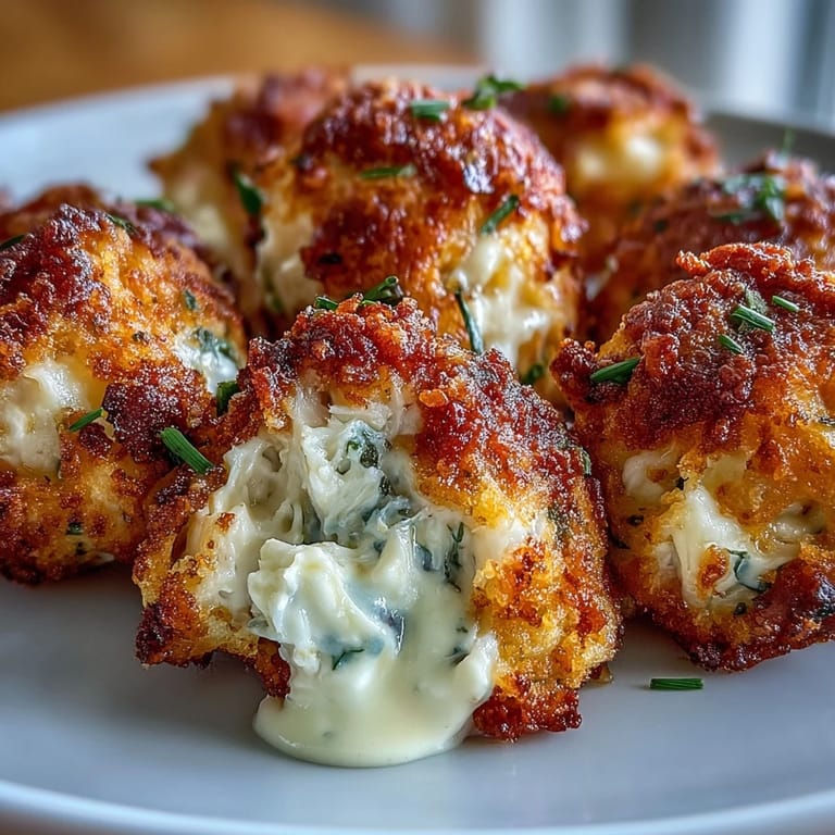 A close-up shows Cajun Crab Poppers with melted cheddar and crispy panko topping on a parchment-lined tray.