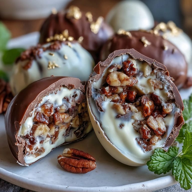 Dubai Chocolate Strawberry Easter Eggs with Crunch Filling: Festive Easter treats with golden chocolate shell and luscious strawberry crunch filling.
