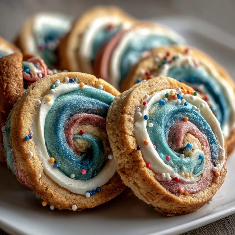 Soft, melt-in-your-mouth sugar cookies with dreamy pastel swirls, ideal for birthdays, parties, or a cheerful sweet treat.
