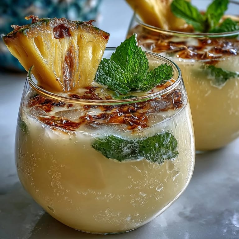 Refreshing Pineapple Coconut Agua Fresca blended with coconut milk, lime, and agave, perfect for summer sipping.