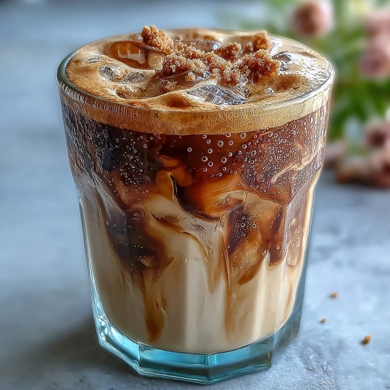 Rich and creamy brown sugar oat milk shaken espresso, perfect for a refreshing coffeehouse-style drink.