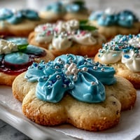 spring cookies flower shortbread