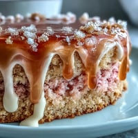 Elegant pink Bridal Shower Rosé Velvet Cake with shimmering gold drip.